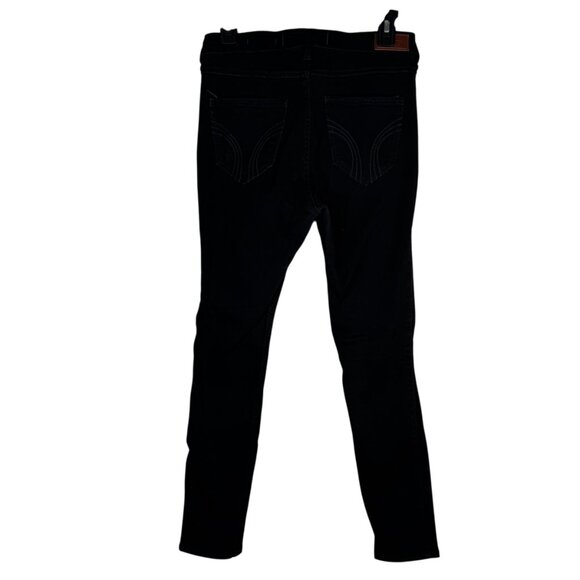 Hollister Black Distressed High Rise Super Skinny Waisted Jeans Pants Size 9S  S - Picture 5 of 6